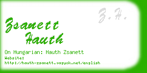 zsanett hauth business card